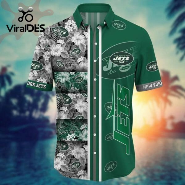 NFL New York Jets Flowers Green Hawaiian Shirt Limited