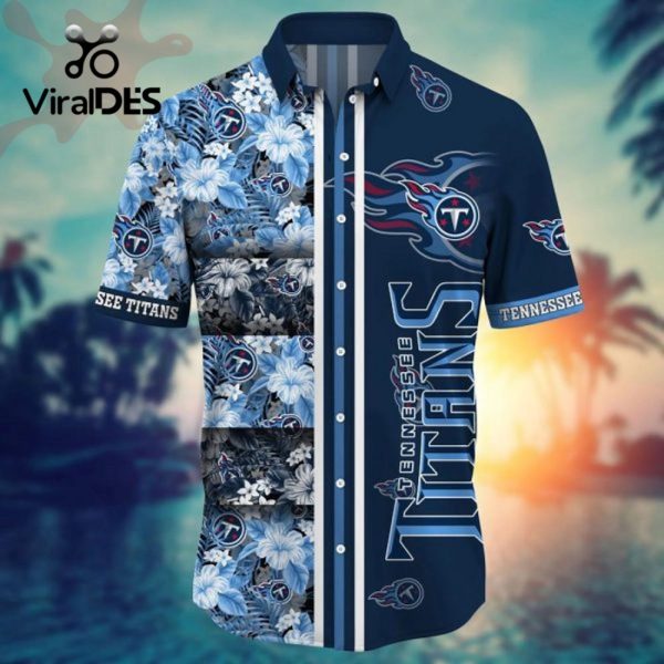 NFL Tennessee Titans Tropical Navy Blue Hawaiian Shirt