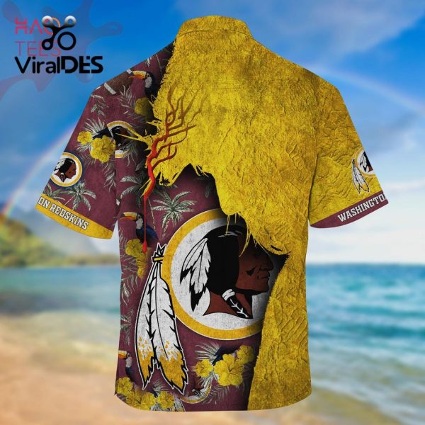NFL Washington Redskins God Golden Brown Hawaiian Shirt