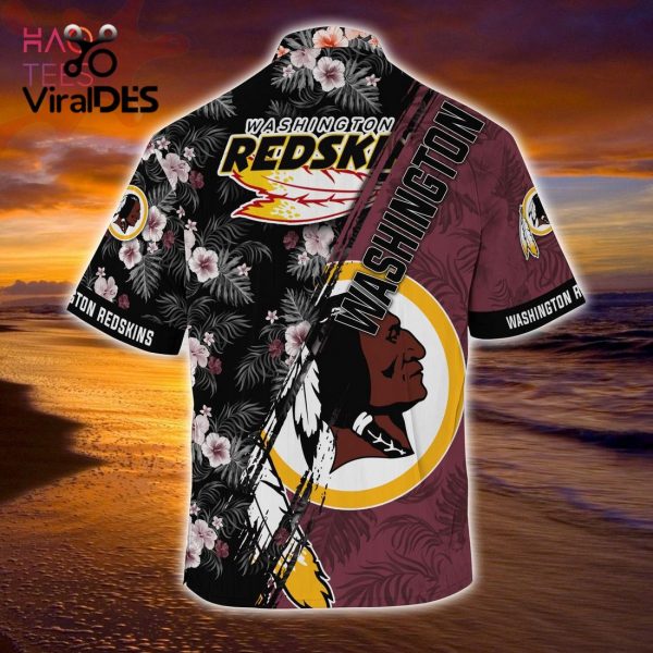 NFL Washington Redskins Mickey And Floral Summer Hawaiian Shirt