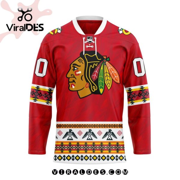 NHL Chicago Blackhawks Personalized Native Design Hockey Jersey