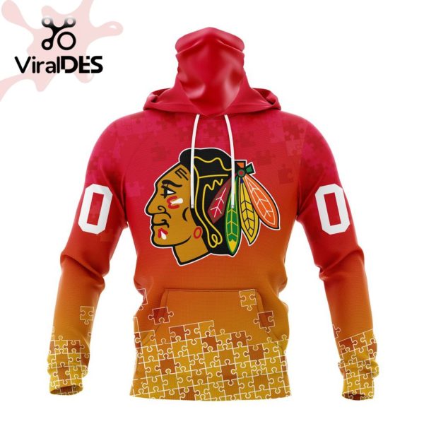 NHL Chicago Blackhawks Special Autism Awareness Design Hoodie