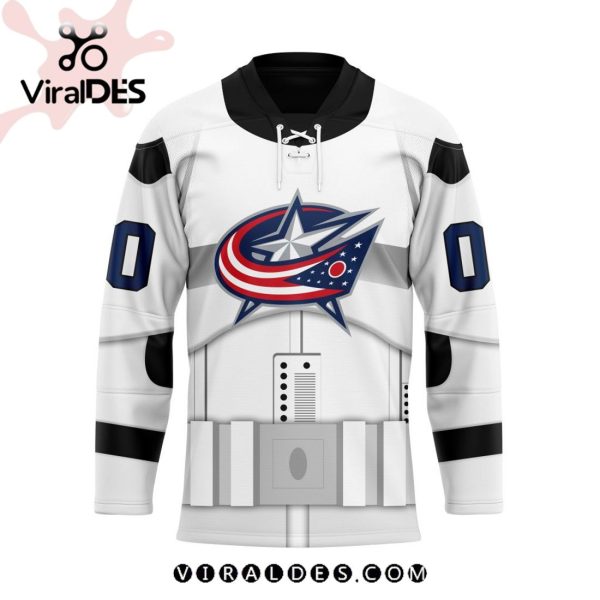 NHL Columbus Blue Jackets Personalized Star Wars Stormtrooper Hockey Jersey