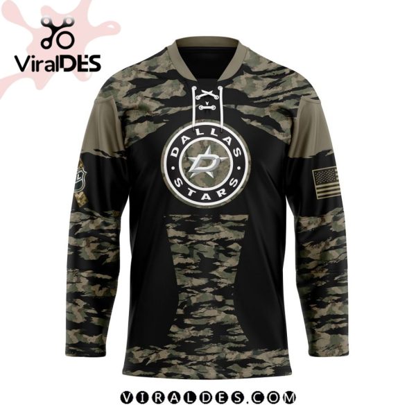 NHL Dallas Stars Personalized Camo Hockey Jersey Honoring Veterans