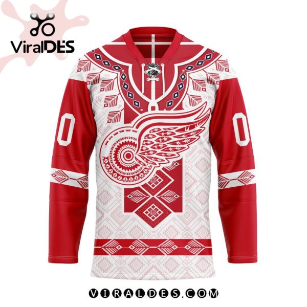 NHL Detroit Red Wings Personalized Native Design Hockey Jersey