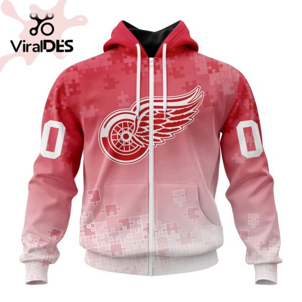 NHL Detroit Red Wings Special Autism Awareness Design Hoodie