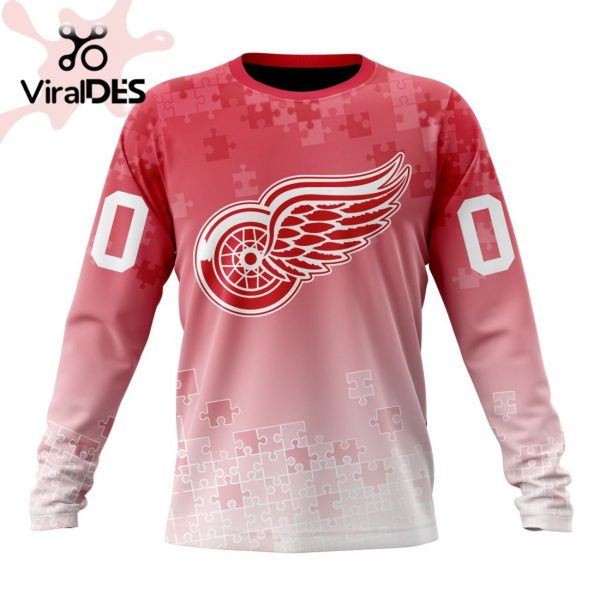 NHL Detroit Red Wings Special Autism Awareness Design Hoodie