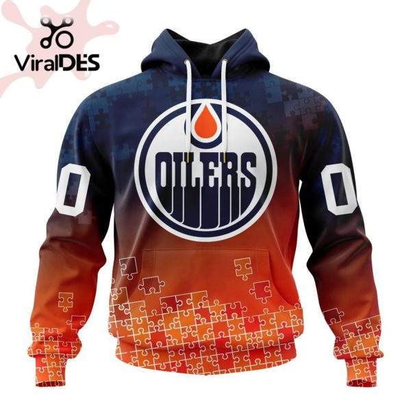 NHL Edmonton Oilers Special Autism Awareness Design Hoodie