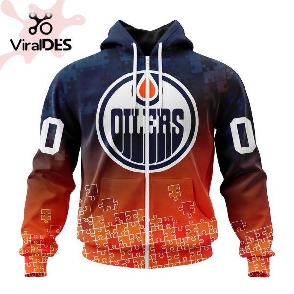 NHL Edmonton Oilers Special Autism Awareness Design Hoodie