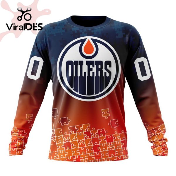 NHL Edmonton Oilers Special Autism Awareness Design Hoodie