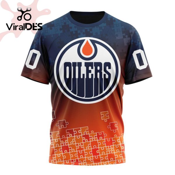 NHL Edmonton Oilers Special Autism Awareness Design Hoodie