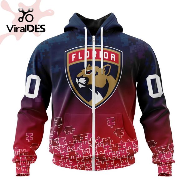 NHL Florida Panthers Special Autism Awareness Design Hoodie