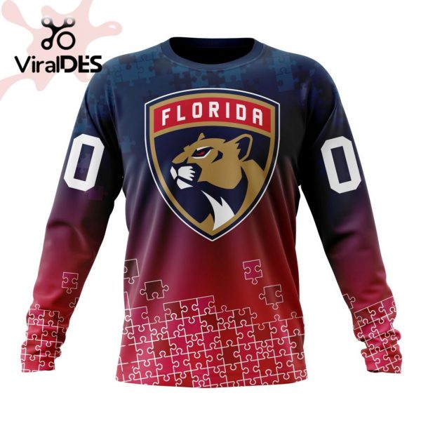 NHL Florida Panthers Special Autism Awareness Design Hoodie