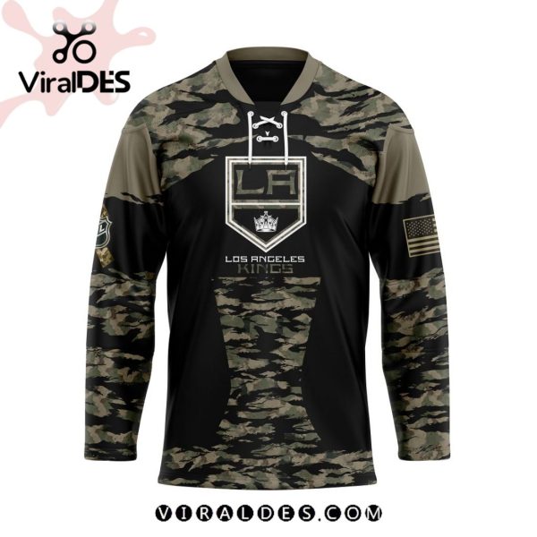 NHL Los Angeles Kings Personalized Camo Hockey Jersey Honoring Veterans