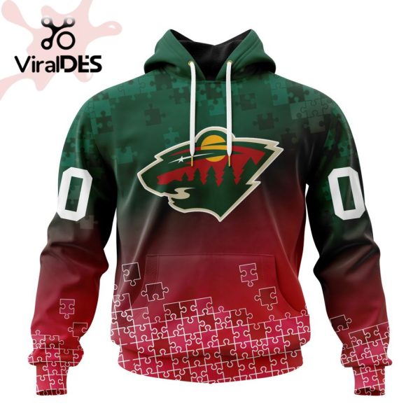 NHL Minnesota Wild Special Autism Awareness Design Hoodie