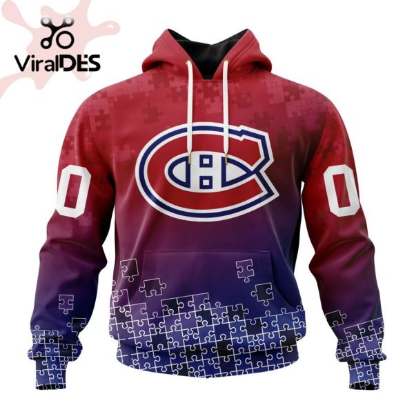 NHL Montreal Canadiens Special Autism Awareness Design Hoodie