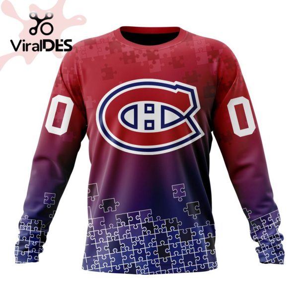 NHL Montreal Canadiens Special Autism Awareness Design Hoodie