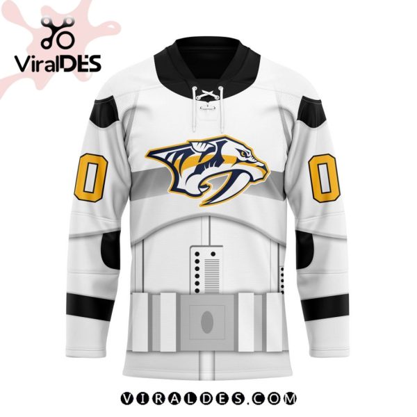 NHL Nashville Predators Personalized Star Wars Stormtrooper Hockey Jersey