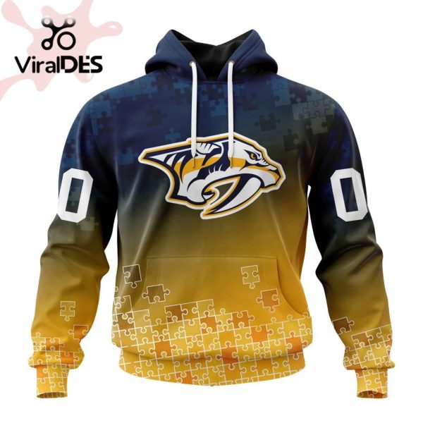 NHL Nashville Predators Special Autism Awareness Design Hoodie