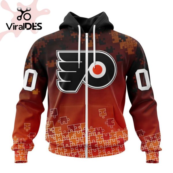 NHL Philadelphia Flyers Special Autism Awareness Design Hoodie