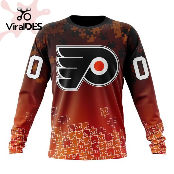 NHL Philadelphia Flyers Special Autism Awareness Design Hoodie