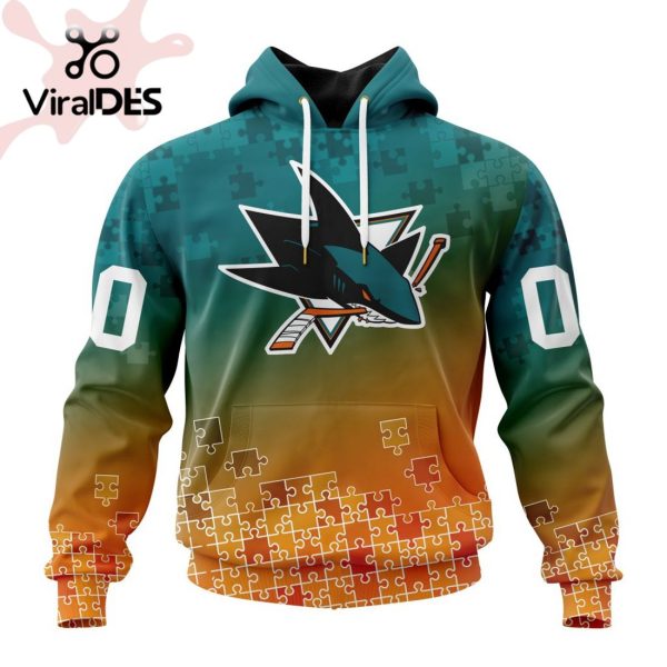 NHL San Jose Sharks Special Autism Awareness Design Hoodie