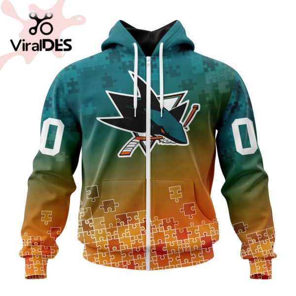 NHL San Jose Sharks Special Autism Awareness Design Hoodie