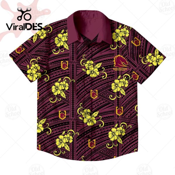 NRL Brisbane Broncos Custom Tribal Hawaiian Shirt