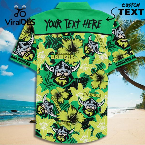 NRL Canberra Raiders Custom Text Hawaiian Shirt