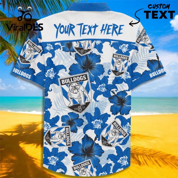 NRL Canterbury-Bankstown Bulldogs Floral Custom Text Hawaiian Shirt