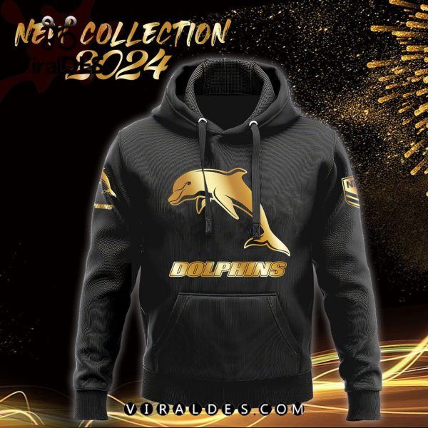 NRL Dolphins Black Premier Hoodie