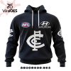 Personalized AFL Carlton Blues FC White Hoodie 3D