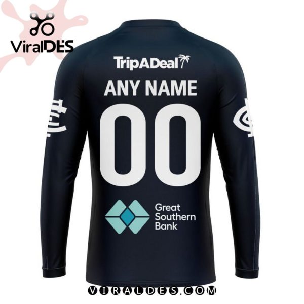 Personalized AFL Carlton Blues FC Black Hoodie 3D