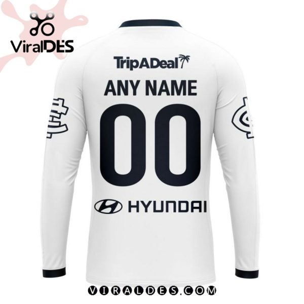 Personalized AFL Carlton Blues FC White Hoodie 3D