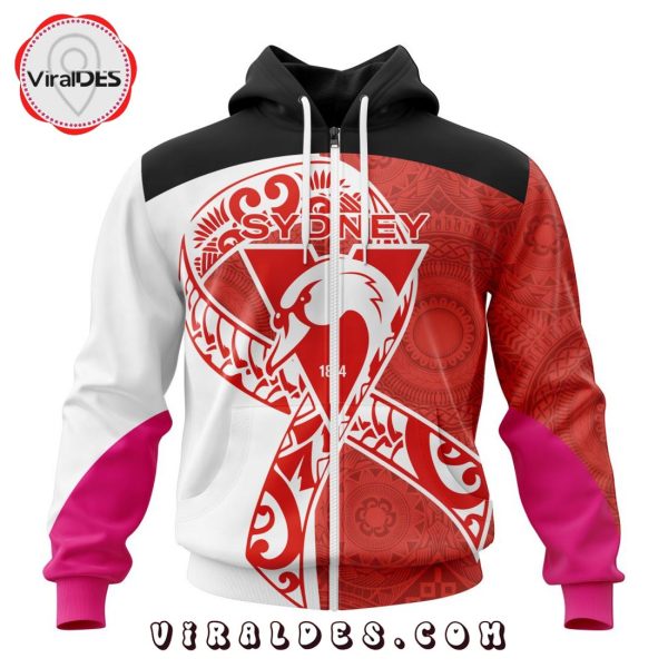 Personalized AFL Sydney Swans Specialized Kits Samoa Fight Cancer Hoodie