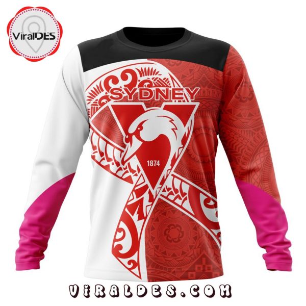 Personalized AFL Sydney Swans Specialized Kits Samoa Fight Cancer Hoodie