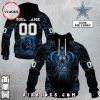 Personalized Dallas Cowboys Demon Face American Flag-3D Unisex Hoodie