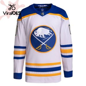 Buffalo Sabres Away Pro Primegreen Custom White Hockey Jersey
