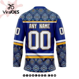 NHL St. Louis Blues Personalized Native Design Hockey Jersey