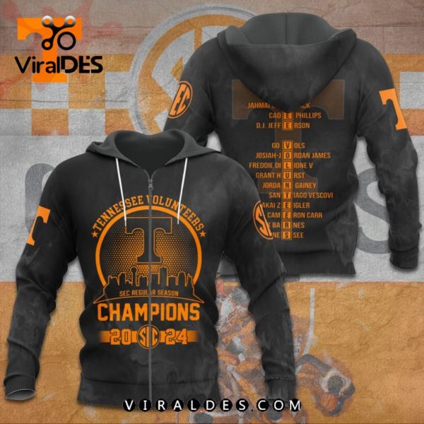 Tennessee Volunteers Men’s NCAA Basketball Black Apparels Hoodie 3D