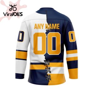 Custom Erie Otters Mix Home And Away Hockey Jersey