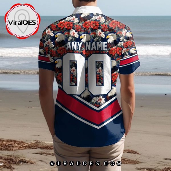 Washington Capitals Logo And Flower Hawaiian Shirt