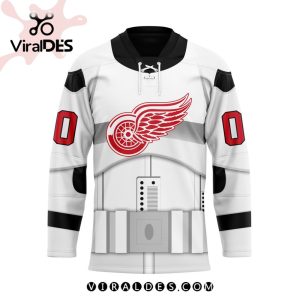 NHL Detroit Red Wings Personalized Star Wars Stormtrooper Hockey Jersey