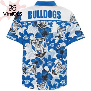 NRL Canterbury-Bankstown Bulldogs Floral Custom Text Hawaiian Shirt