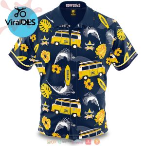NRL North Queensland Cowboys Custom Tropical Bus Hawaiian Shirt