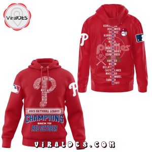2023 Philadelphia Phillies Back To Red October Champions Red Hoodie