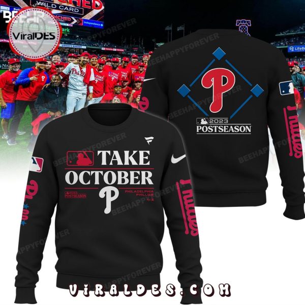 2023 MLB Philadelphia Phillies Take October Black Hoodie