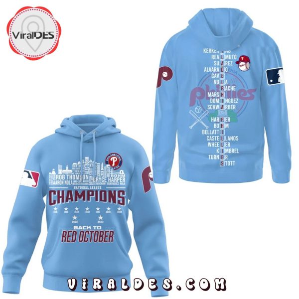 2023 NL East Division Philadelphia Phillies Champions Blue Hoodie