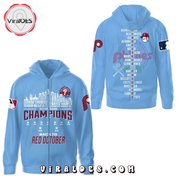 2023 NL East Division Philadelphia Phillies Champions Blue Hoodie