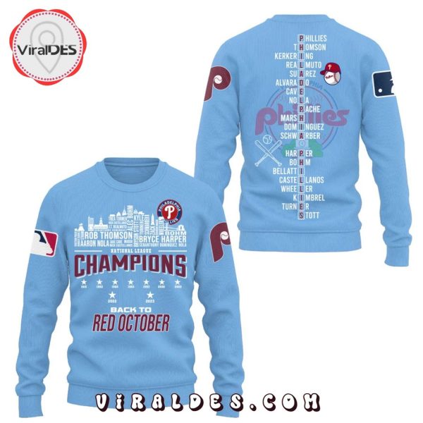 2023 NL East Division Philadelphia Phillies Champions Blue Hoodie